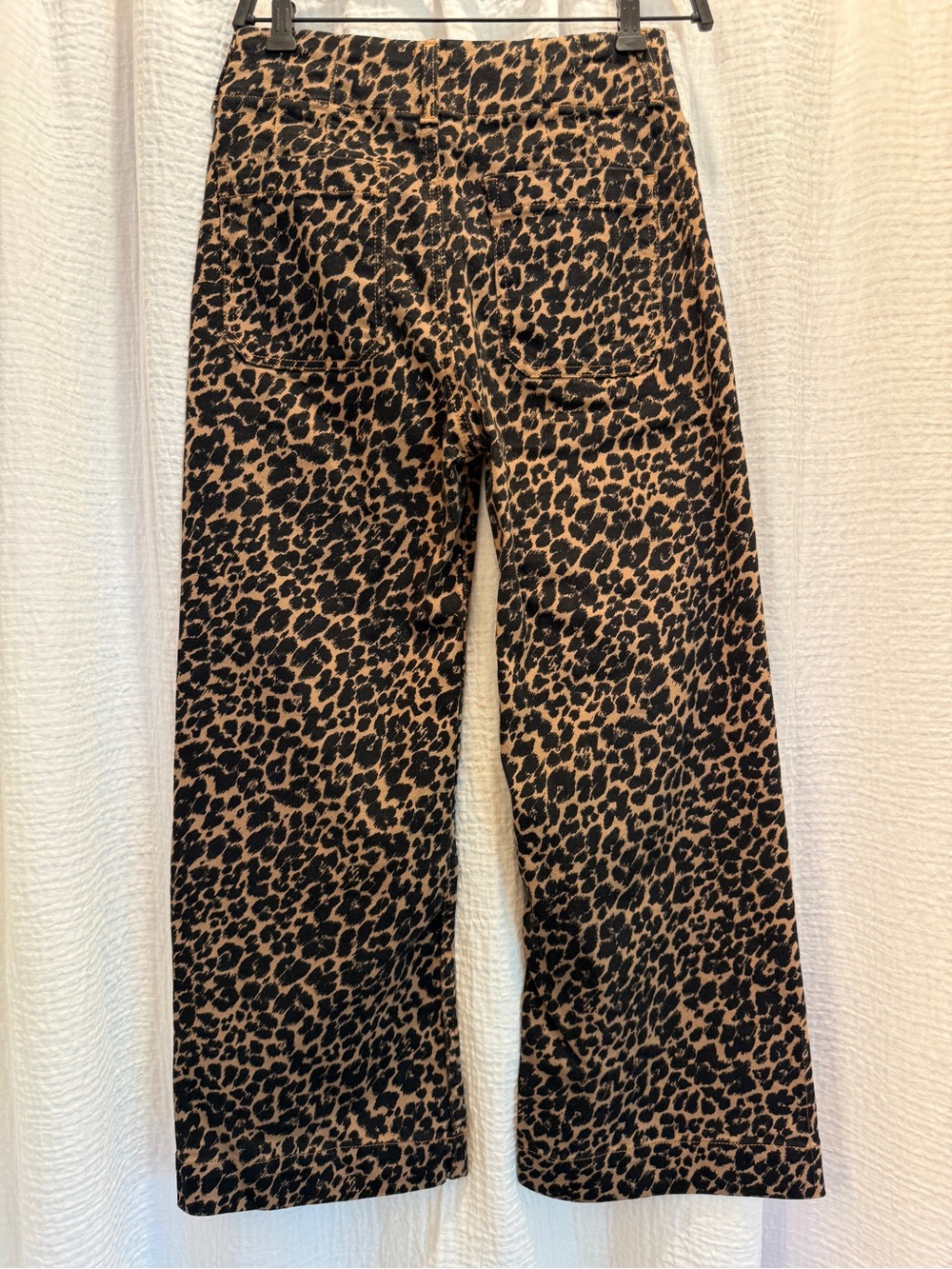 Maeve The Colette Leopard Print Wide-Leg Women’s Jeans - Tan/Black - Picture 3 of 7